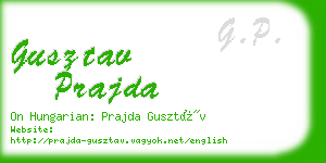 gusztav prajda business card